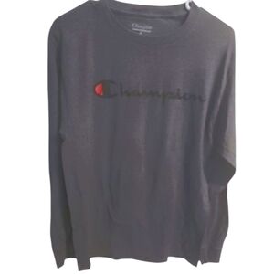 Champion Dark Grey Long Sleeve Shirt - Size M